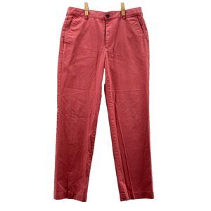 Brooks Brothers 346 Chino Pant Men 32x30* Red Flat Front Casual Preppy Yacht 90s